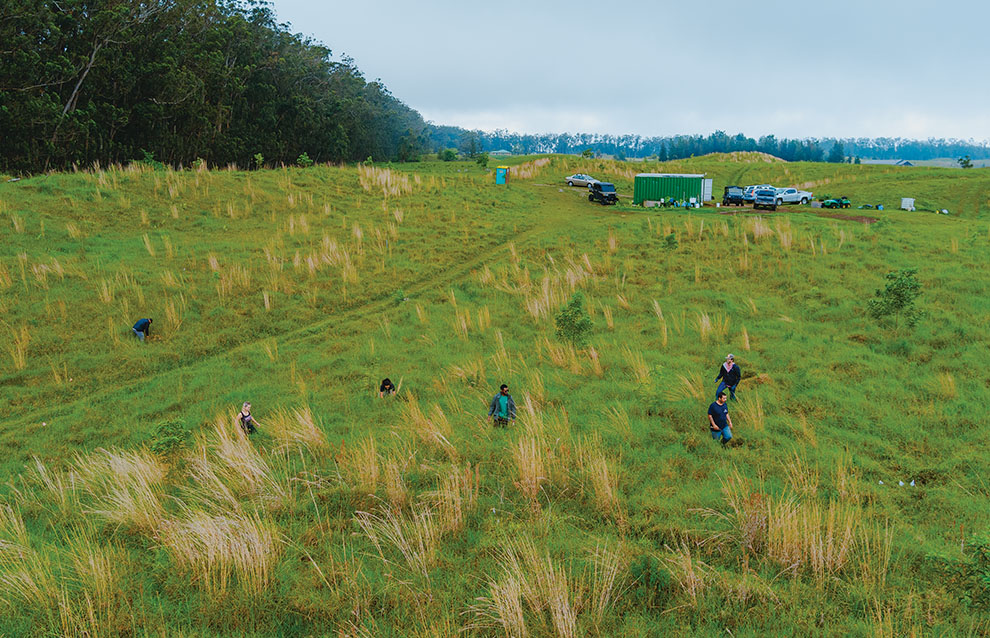 a group of people in a field