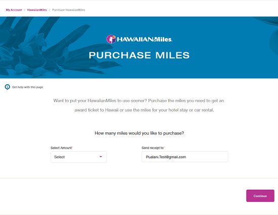 Purchase Miles